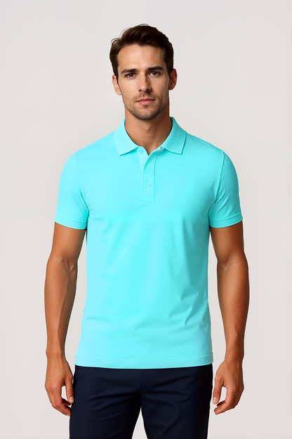 Pack de 2 Polo - Bleu turquoise