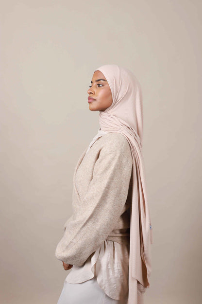 Jersey hijab côtelé
