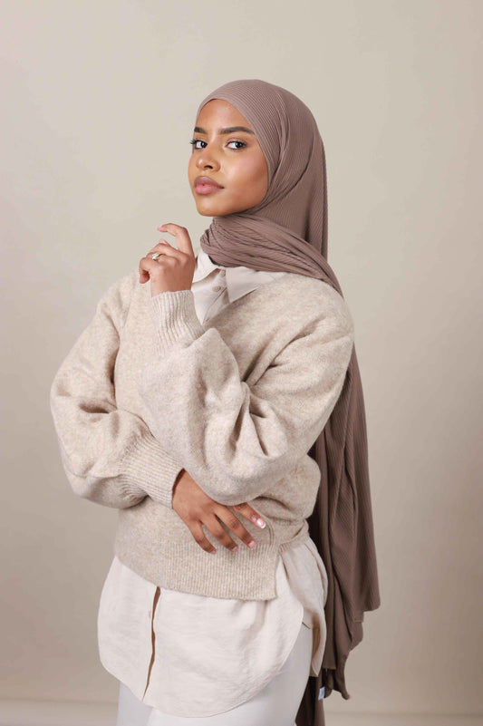 Jersey hijab côtelé