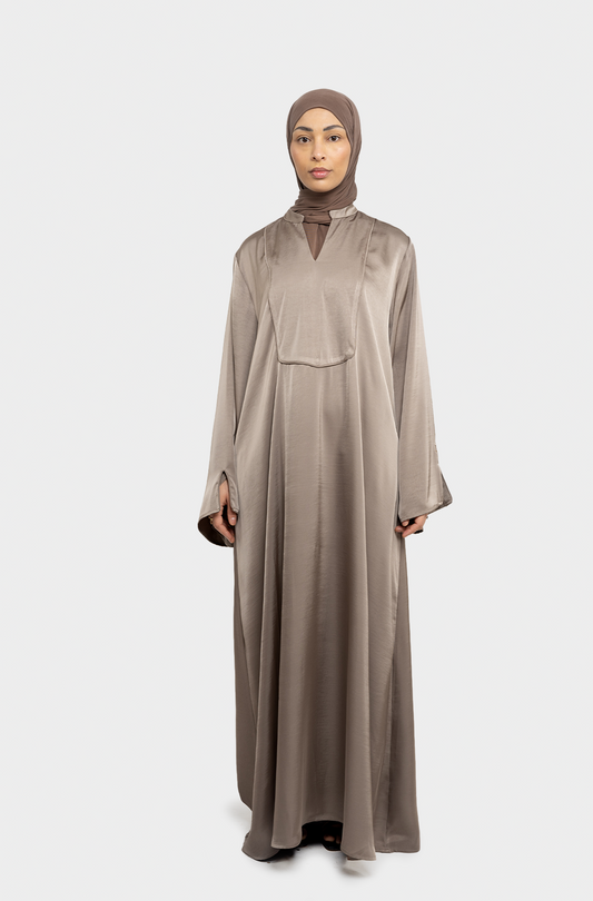 Robe Medina col tunisien taupe
