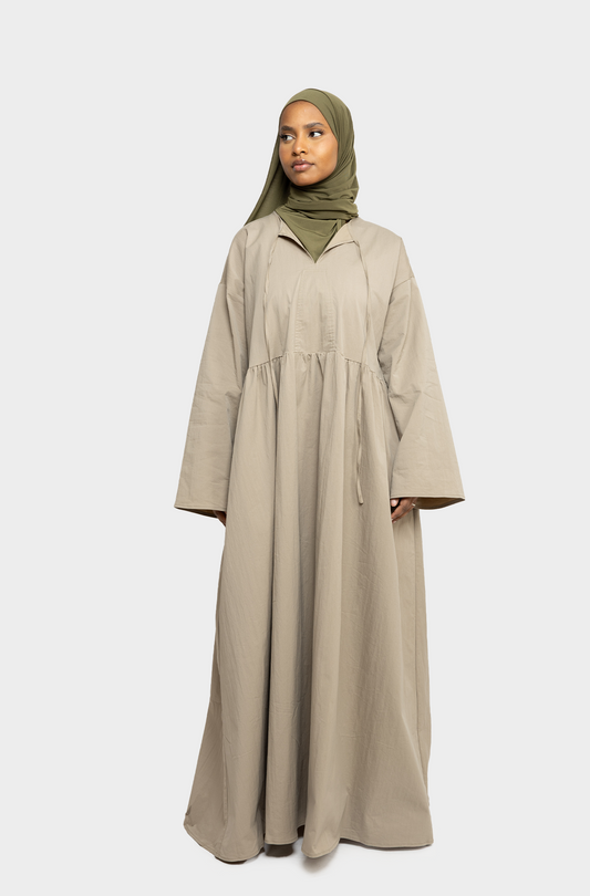 Robe aube taupe