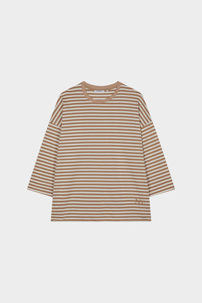 T-shirt marin beige/écru