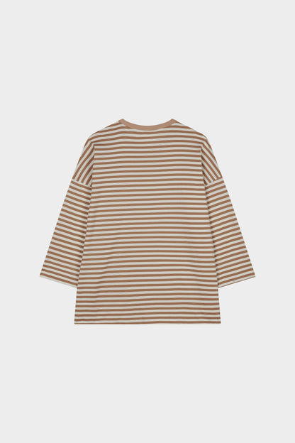 T-shirt marin beige/écru