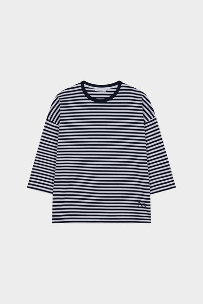 T-shirt marin navy/blanc
