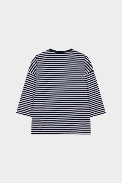 T-shirt marin navy/blanc