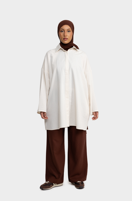 Chemise coton écru