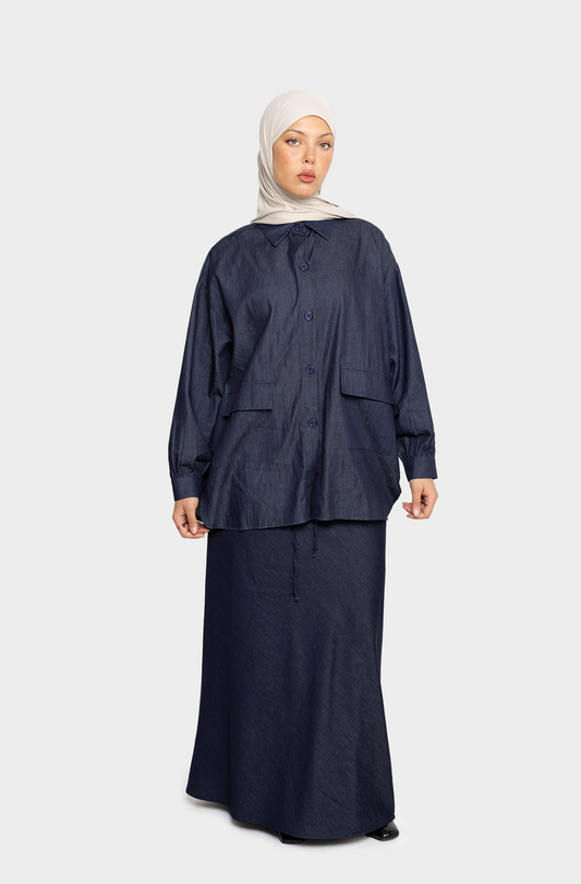 Chemise denim brut