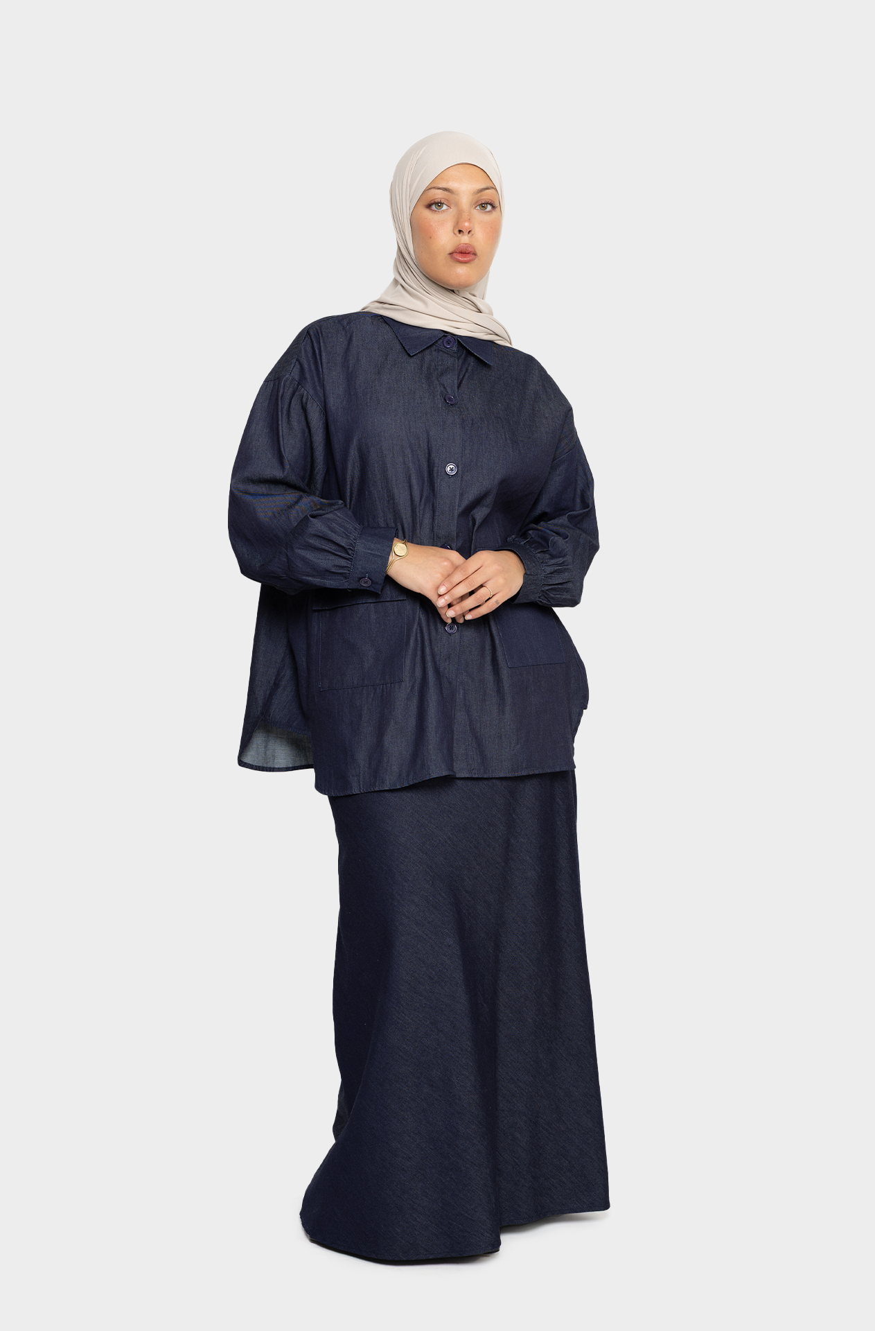 Chemise denim brut