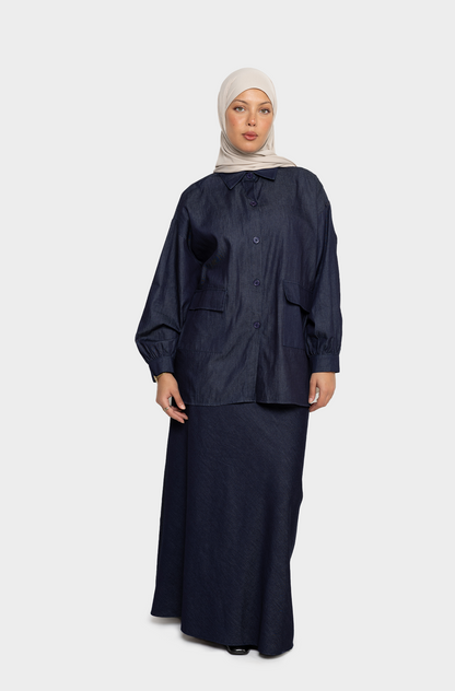 Chemise denim brut