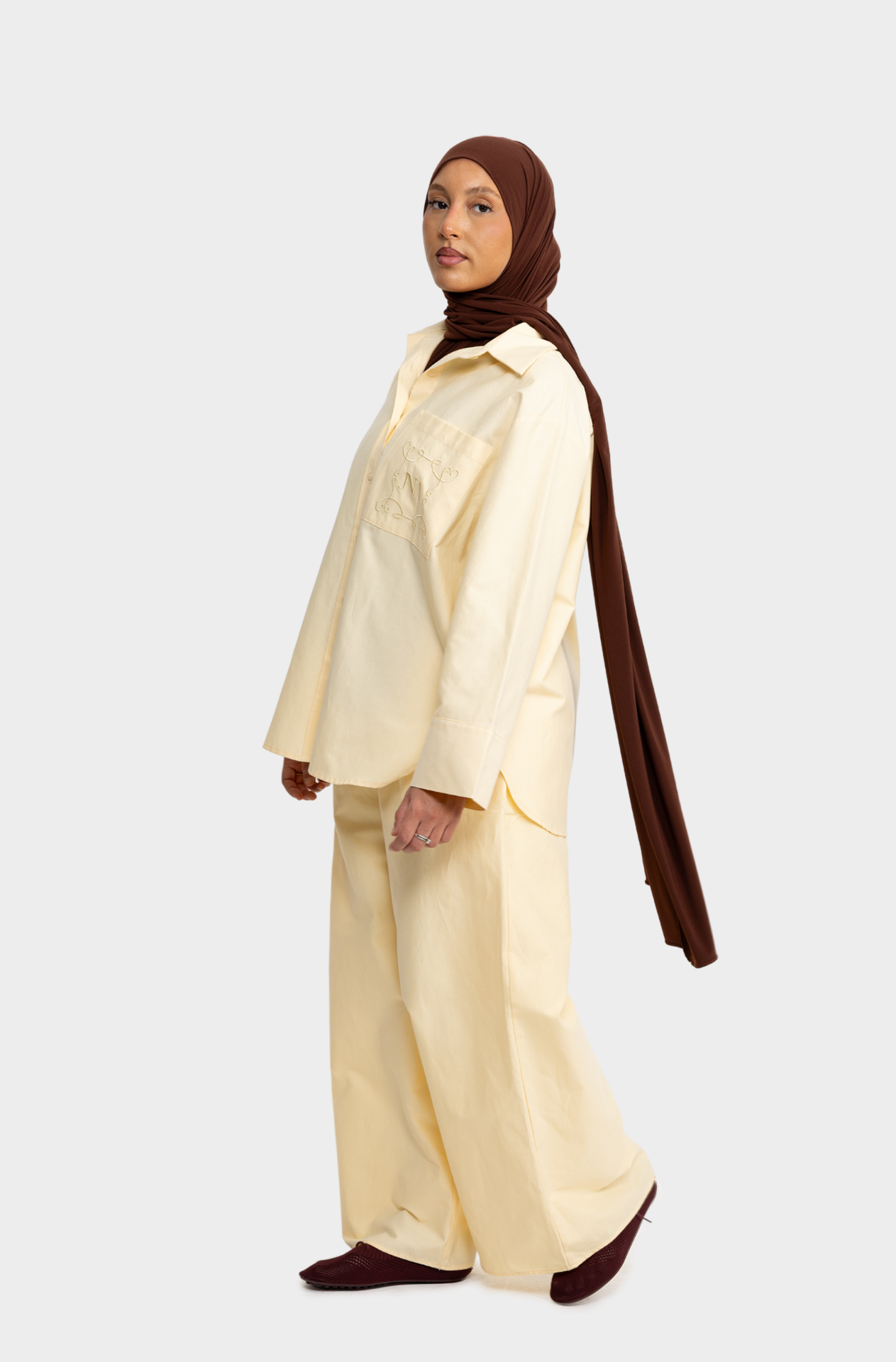 Chemise oversize coton lime