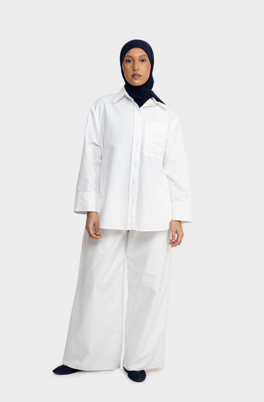 Chemise oversize coton blanc