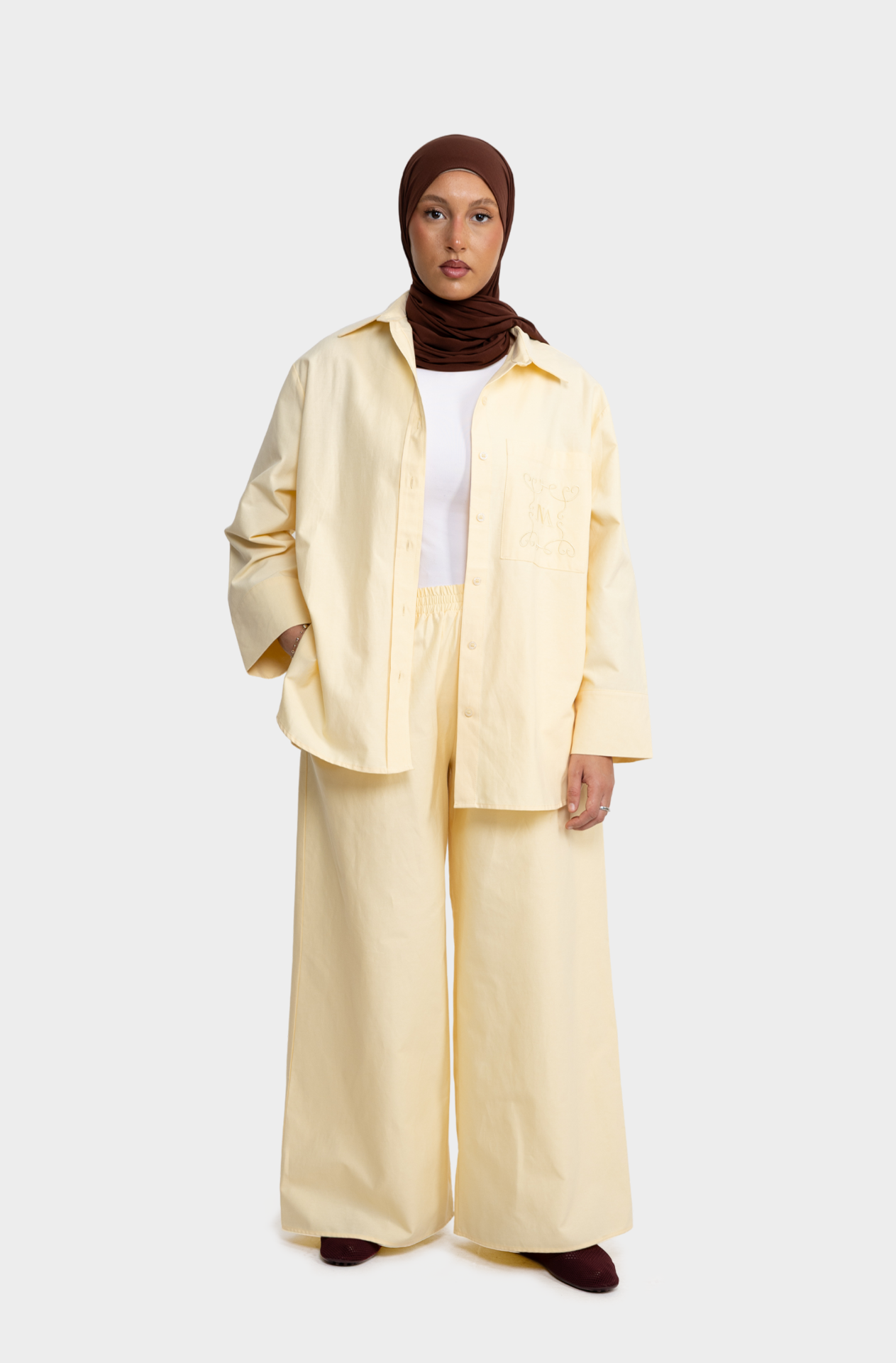 Chemise oversize coton lime
