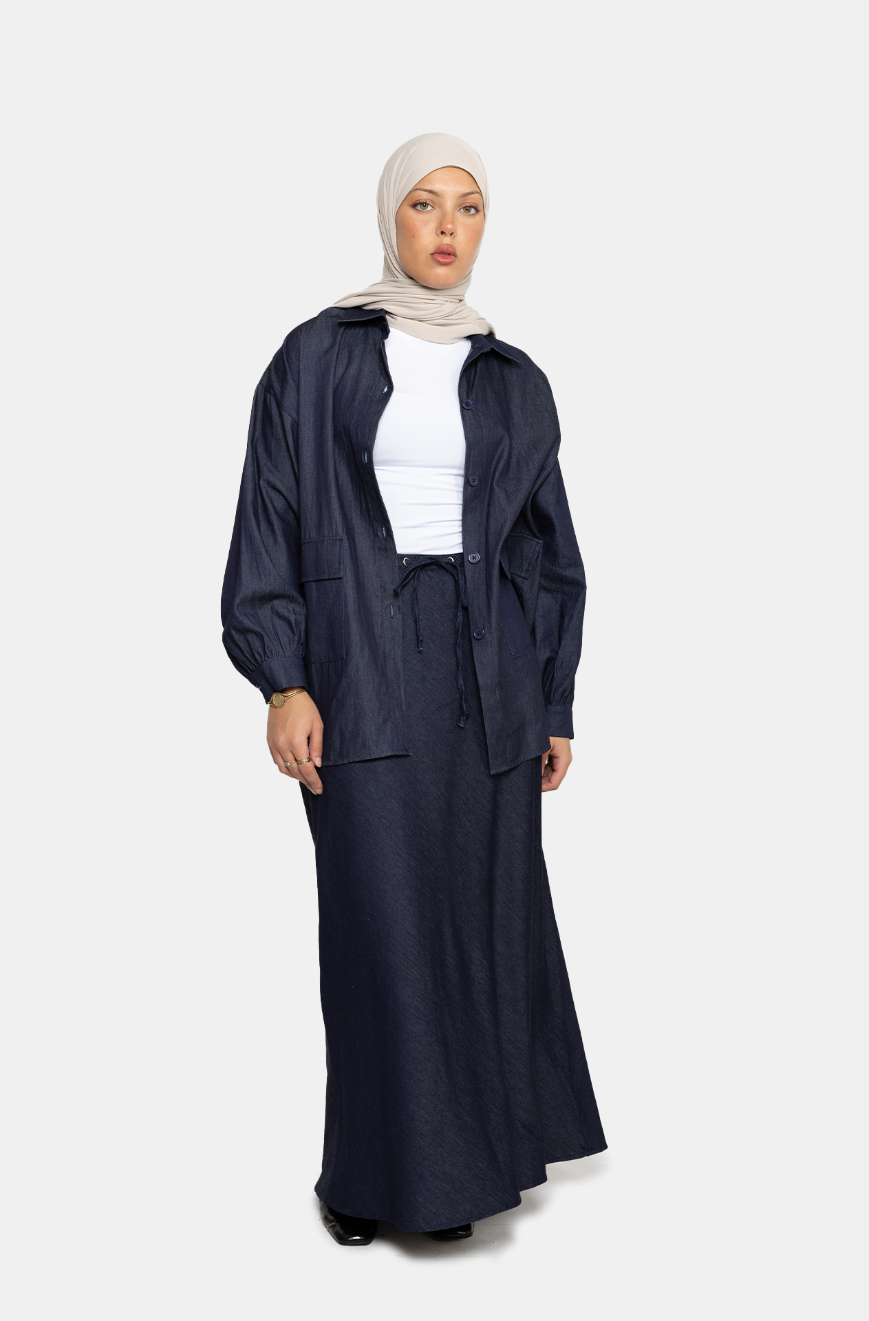 Jupe denim brut