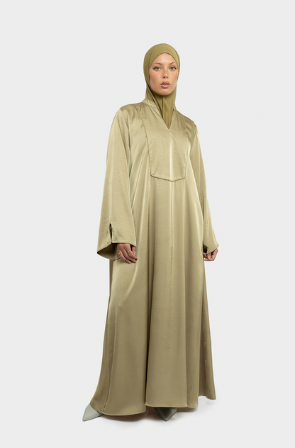Robe Medina col tunisien olive