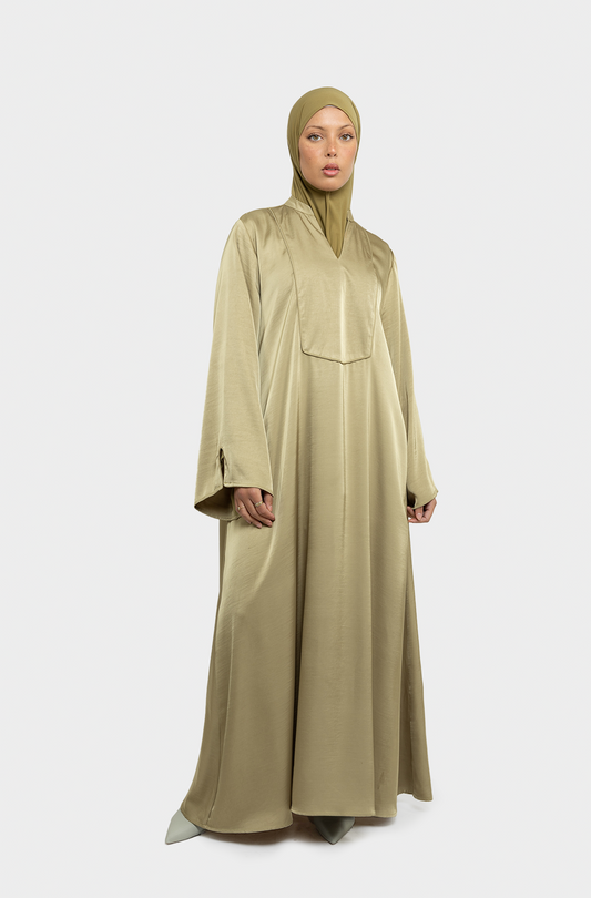 Robe Medina col tunisien olive